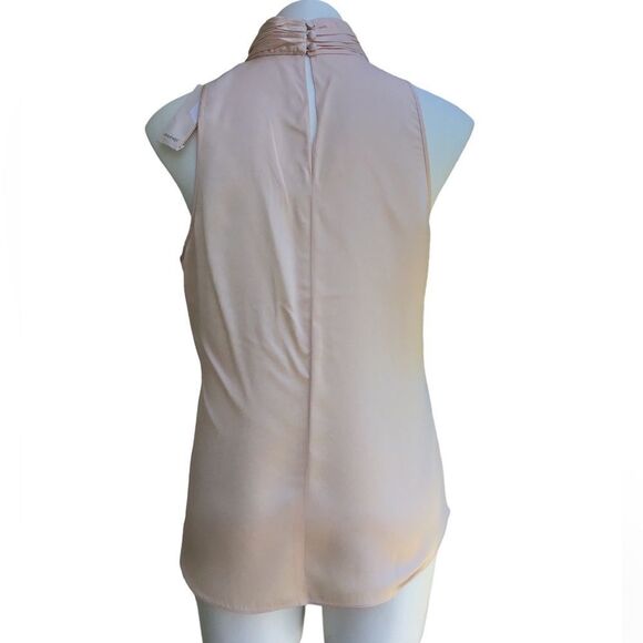Cinq a Sept Mock Neck Satin Silk Sleeveless Top Size Medium New With Defects - Picture 4 of 16